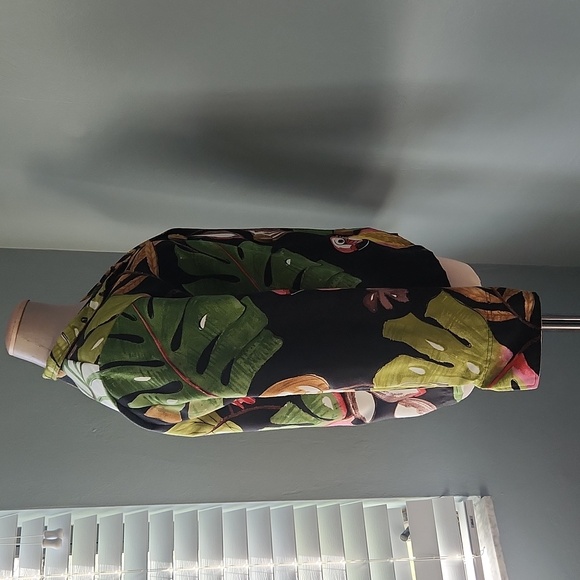 Vintage 90s Painted Pony Twill Artsy Parrot Tropical Jacket Medium - Picture 5 of 12